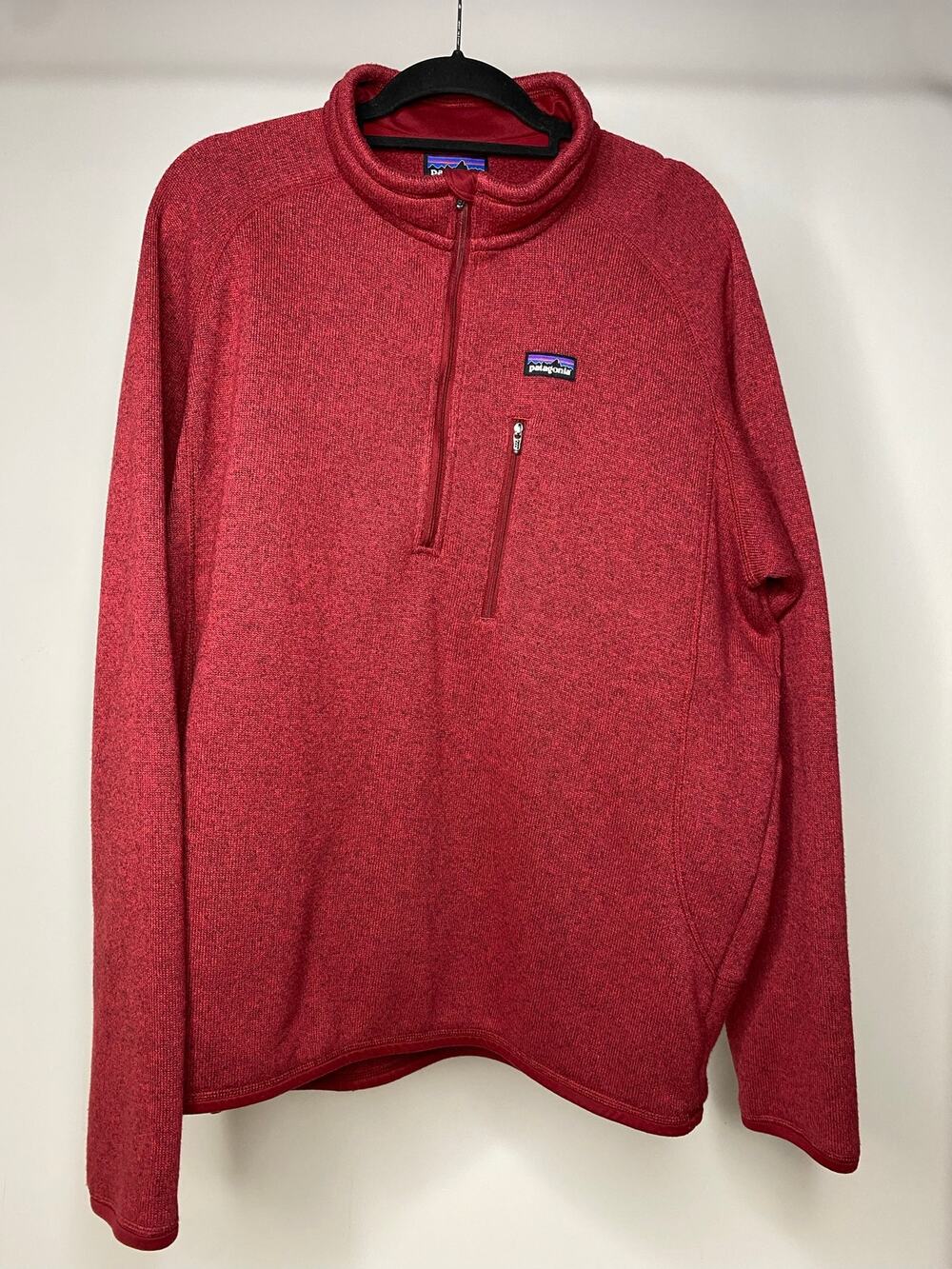 Patagonia Men's XL Better Sweater 1/4-Zip Fleece Jacket Red Hiking Outdoor
